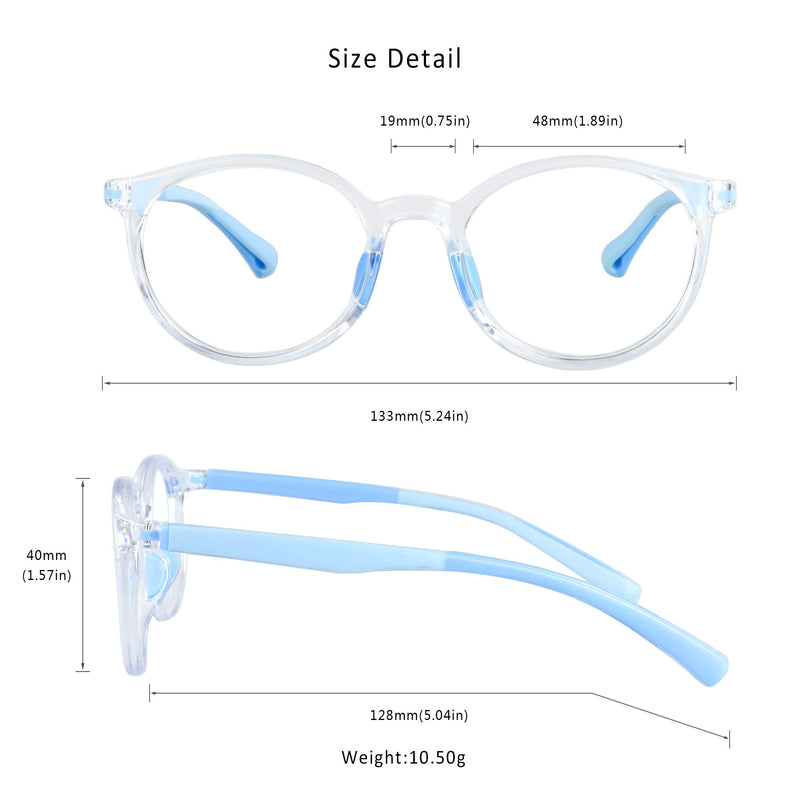 LifeArt Kid Blue Light Blocking Glasses, Filters 85% of Harmful Blue Light,Cut UV400, Anti Eyestrain and Blurry, Computer Reading Glasses, Anti Glare(LightBlue) 5163_c7 - LeoForward Australia