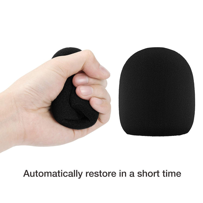  [AUSTRALIA] - Moukey Microphone Mic Covers Foam Handheld Mic Windscreen, Black Top Grade 6 Pack For SM58, E835