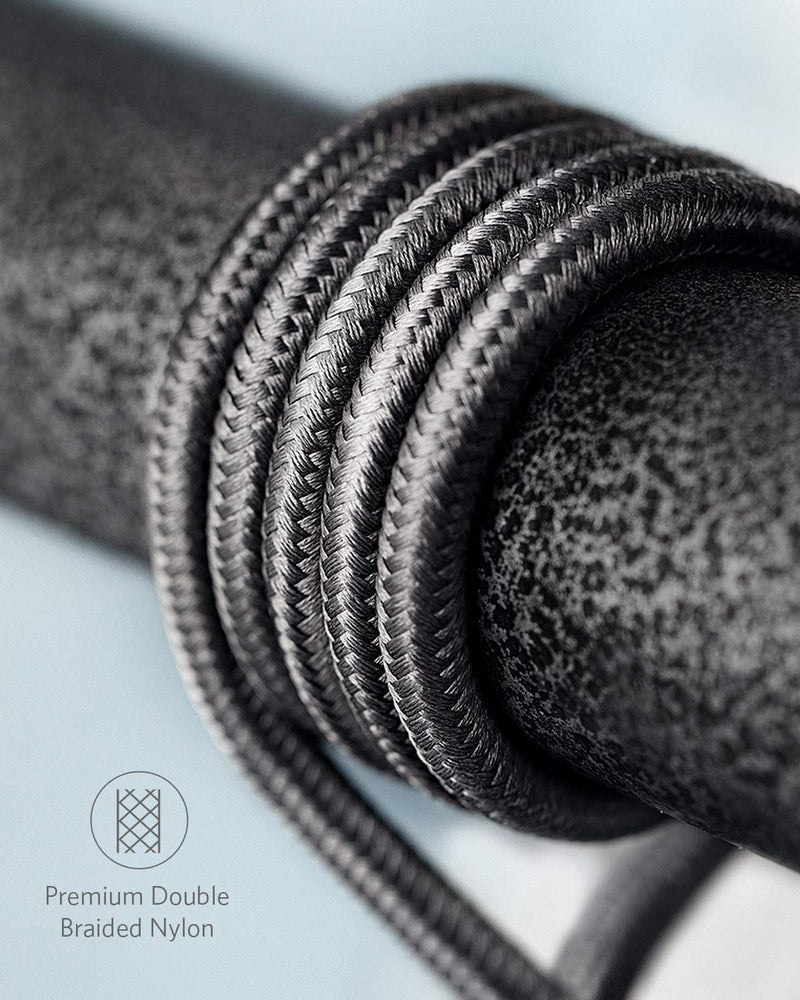  [AUSTRALIA] - Anker 6 ft Premium Double-Braided Nylon Lightning Cable, Apple MFi Certified for iPhone Chargers, iPhone X/8/8 Plus/7/7 Plus/6/6 Plus/5s, iPad, iPad Mini, and More (Black) 6ft Black 2