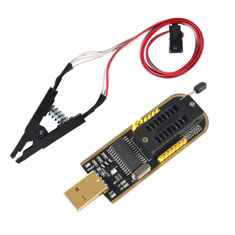  [AUSTRALIA] - MELIFE SOIC8 SOP8 Test Clip EEPROM Flash BIOS USB +1.8V Adapter + Soic8 Adapter Programmer Module Kit Set for EEPROM 93CXX / 25CXX / 24CXX + CH341A 24 25 Series