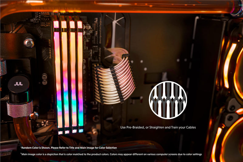  [AUSTRALIA] - LINKUP - 30cm PSU Cable Extension 18AWG Oxygen Free Copper (OFC) Teflon Jacket Custom Mod GPU PC w/Comb Kit┃1 x 24 P (20+4)┃2 x 8 P (4+4) CPU┃2 x 8 P (6+2) GPU Set┃300mm - Pink 30cm-TEFLON HIGH POWER Teflon Pink 5pk