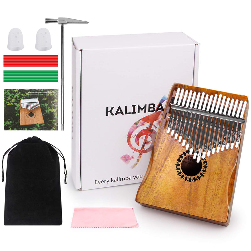 Kalimba Thumb Piano 17 Keys, Portable Mbira Finger Piano Gifts for Kids and Adults Beginners - LeoForward Australia