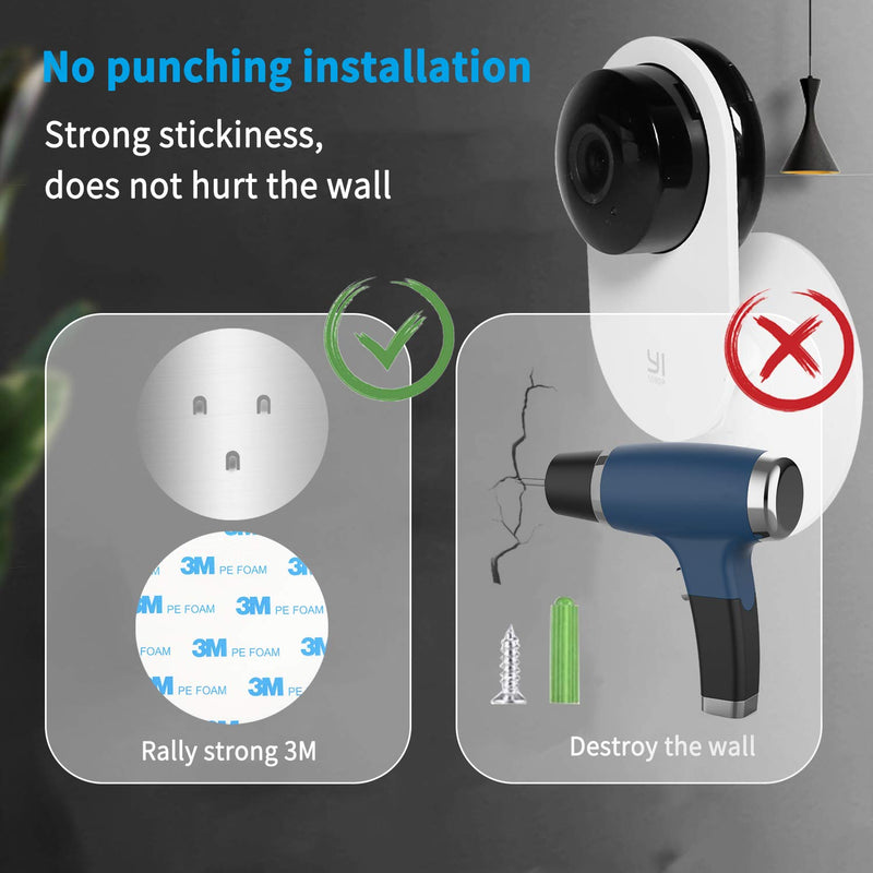  [AUSTRALIA] - 4 Pack Wall Mount for Yi Home Security Camera, No Punching, Extremely Simple Installation (Camera is NOT Included)