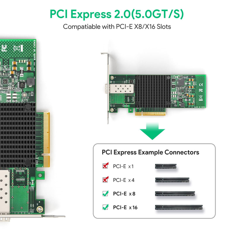  [AUSTRALIA] - 10Gb PCI-E Network Card NIC with Intel 82599EN Chip, Single SFP+ Port, PCI Express X8, Compare to Intel X520-DA1(Intel E10G41BTDA), Ethernet LAN Adapter Support Windows Server/Linux/VMware