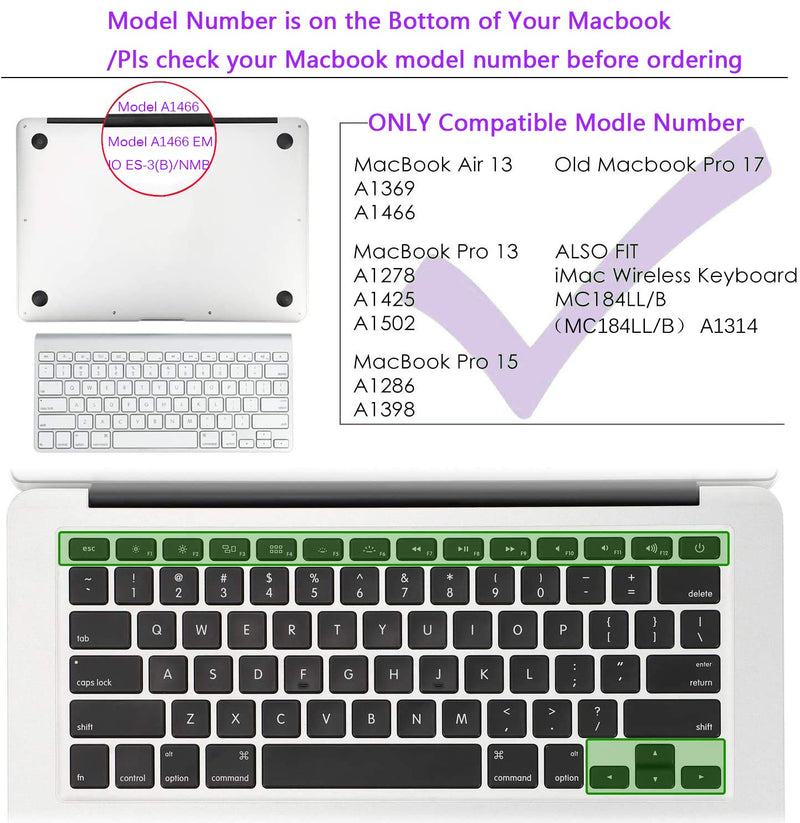 Funut Silicone MacBook Keyboard Cover for MacBook Air 13 Inch (A1466 / A1369, Release 2010-2017) & MacBook Pro 13/15 Inch(with or w/Out Retina Display, 2015 or Older Version) Nebula - LeoForward Australia