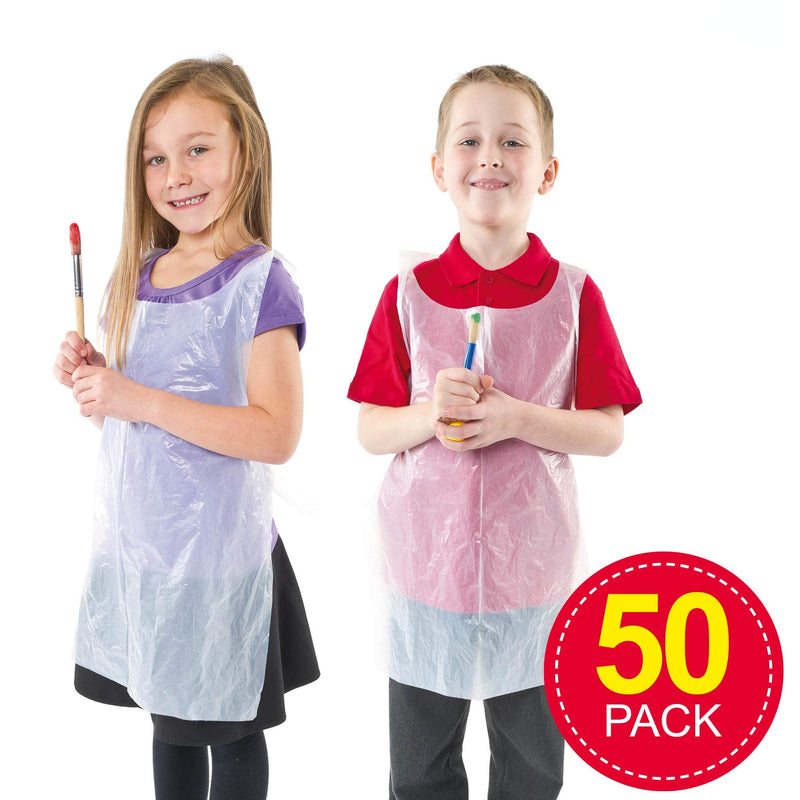  [AUSTRALIA] - Baker Ross disposable aprons (50 pieces), ‎32.5 x 20 x 1.5 cm; 240 grams ‎32.5 x 20 x 1.5 cm; 240 Grams (Pack of 2)