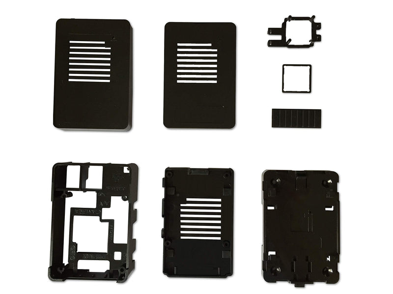  [AUSTRALIA] - MaticBox Case for Raspberry Pi 3 / Pi 2 / Tinker Board – Low Profile, Stackable, Universally Mountable DIN Rail, Automation Friendly, Fan Support (Black) Black