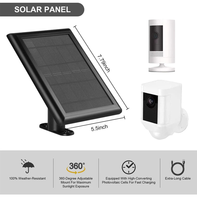  [AUSTRALIA] - Solar Panel Compatible with Ring Spotlight Cam Battery, Ring Stick Up Cam Battery & Reolink Argus Pro