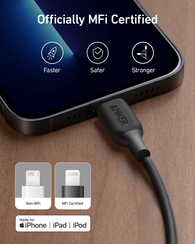  [AUSTRALIA] - Anker USB-C to Lightning Cable, 541 Cable (3ft), MFi Certified Fast Charging Lightning Cable for iPhone 13 13 Pro 12 Pro Max 12 11 X XS XR 8 Plus, AirPods Pro, Supports Power Delivery (Black)