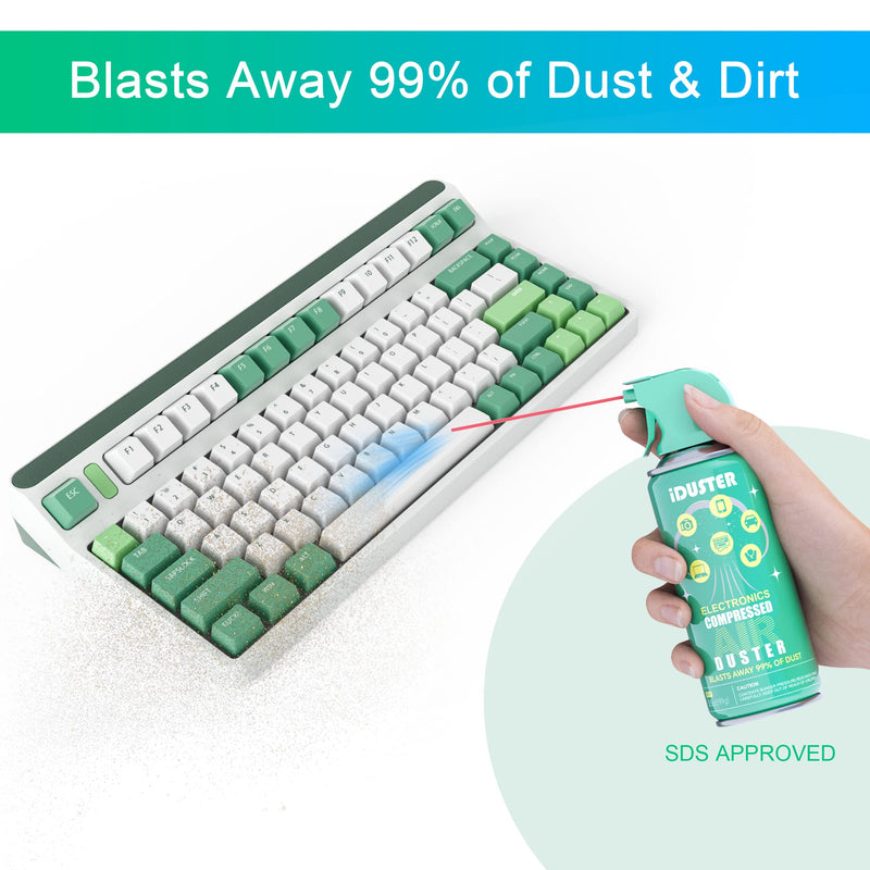  [AUSTRALIA] - Compressed Canned Air Duster for Computer - iDuster Disposable Electronic Keyboard Cleaner for Cleaning Duster, 2PCS(3.5oz) 3.5oz 2PCS