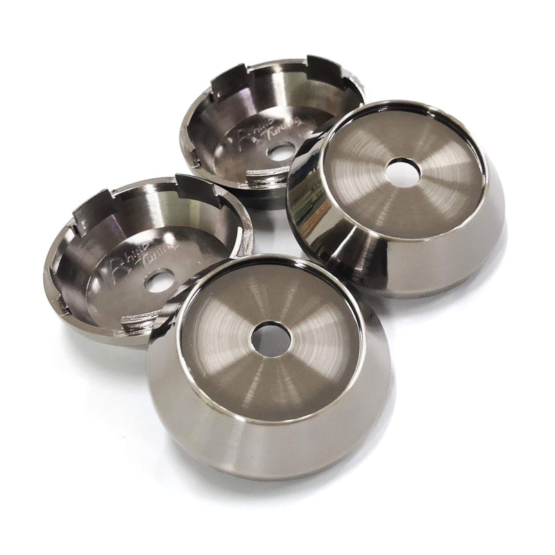 RTRHINOTUNING 65mm 60mm Brushed Gunmetal ABS Car Wheel Center Hub Caps Set of 4 for Work Emotion XT7 TSW Wheel Rays TE37 CE28N - LeoForward Australia