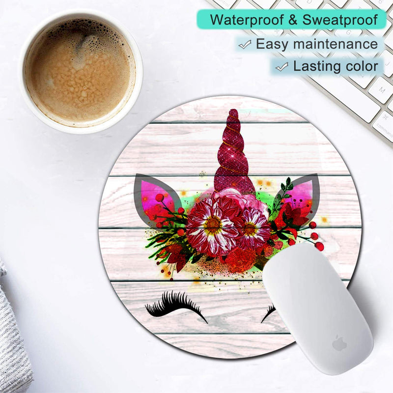 [20% Larger] Unicorn Wood Wall Mouse Pad Wall of Pink Wood Texture Background Macro Decor Gaming Mouse Pad Rectangle Non-Slip Rubber Mousepad for Computers Laptop 8.7 x 8.7 Inches A - LeoForward Australia