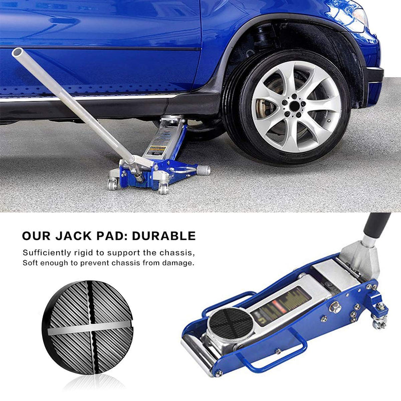  [AUSTRALIA] - Easycosy Jack Pad Cross Slotted Frame Rail Floor Jack Disk Rubber Pad for Pinch Weld Side Universal Jack Pad Adapter black-1pack