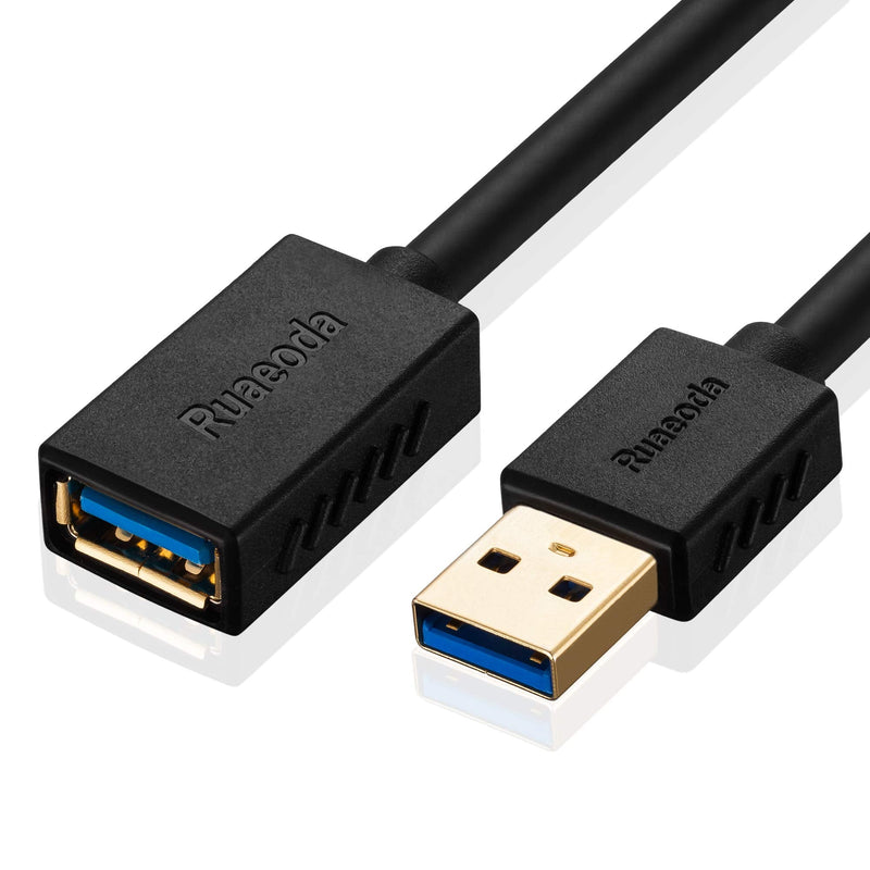  [AUSTRALIA] - USB 3.0 Extension Cable 12 ft,Ruaeoda 12 Foot USB Power Extension Cable SuperSpeed USB 3.0 Type A Male to Female Extension Cord for Xbox,Printer,Playstation,USB Flash Drive,Card Reader,Hard Drive 12ft