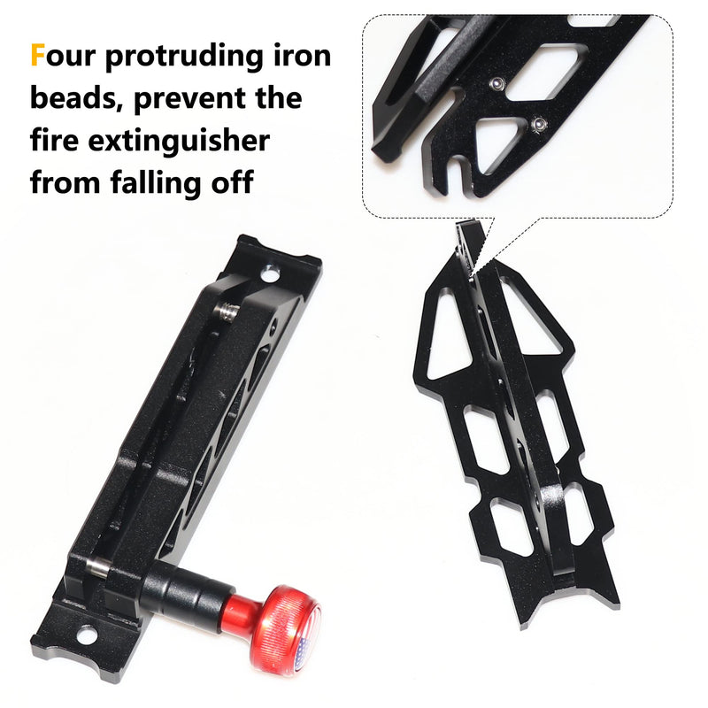  [AUSTRALIA] - Bestaoo Adjustable Roll Bar Fire Extinguisher Mount Holder for Jeep Wrangler TJ JK JKU JL UTV Polaris RZR Ranger Camper Van, Aluminum, Quick Release, Upgrade