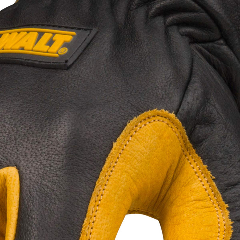  [AUSTRALIA] - Dewalt Premium Leather Welding Gloves, Fire/Heat Resistant, Gauntlet-Style Cuff, Elastic Wrist, Medium