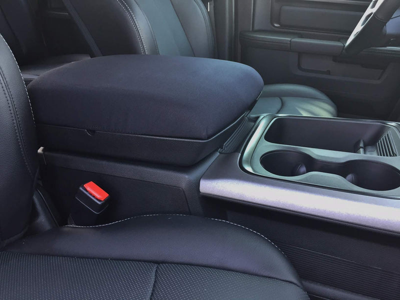  [AUSTRALIA] - Auto Console Covers- Compatible with The Ram 1500, 2500, 3500 2012-18 Center Console Armrest Cover Waterproof Neoprene Fabric (Black) Black