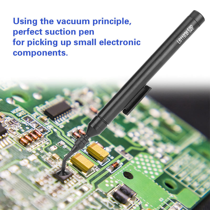  [AUSTRALIA] - Vacuum Suction Pen, Manual Vacuum Suction Pen Soldering Suction Pickup Tool Set with Suction Cups for IC SMD for Picking Up Small Electronic Components