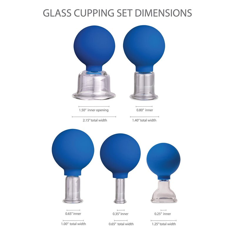 Face Cupping Therapy Sets - Glass Facial Vacuum Suction Massage Cups for Facelift, Wrinkles and Anti Cellulite Body Cup Lymphatic Fascia Massager (002) 002 - LeoForward Australia