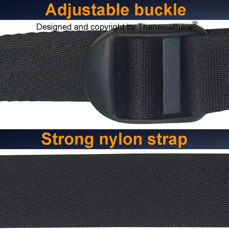  [AUSTRALIA] - Thenewallhere Quick Release Buckles Utility Straps,Adjustable Nylon Straps with Clips for Sleeping Bag,Trail/Game Camera,Backpacking.4 Pcs 72" Compression Securing Straps Extender with Buckles
