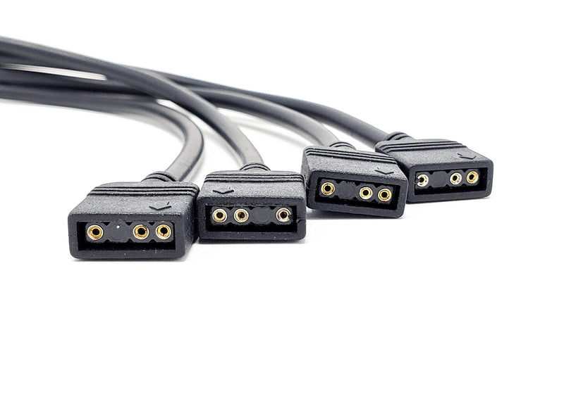  [AUSTRALIA] - MICRO CONNECTORS Addressable RGB 1 to 4 Splitter Cable - 30cm/ 2 Pack (F04-04ARGB30-2P)