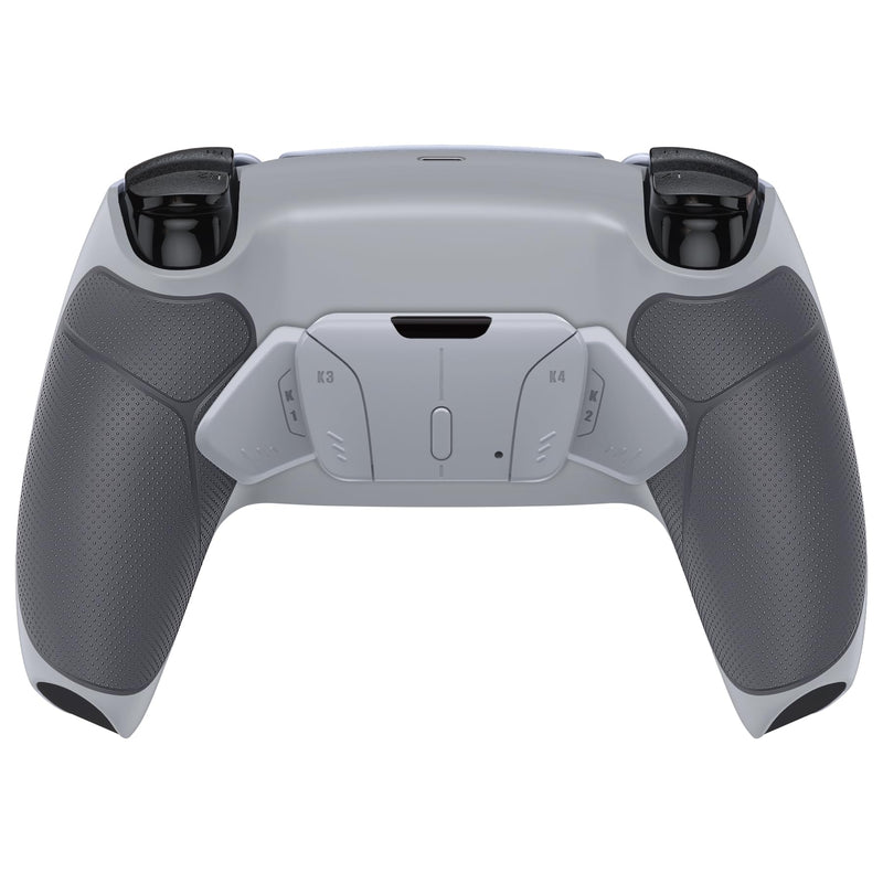  [AUSTRALIA] - eXtremeRate Classic Gray Rubberized Grip Programable RISE4 Remap Kit for PS5 Controller BDM-030, Upgrade Board & Redesigned New Hope Gray Back Shell & 4 Back Buttons for PS5 Controller RISE4 BDM-030 G3 Rubberized New Hope Gray & Classic Gray