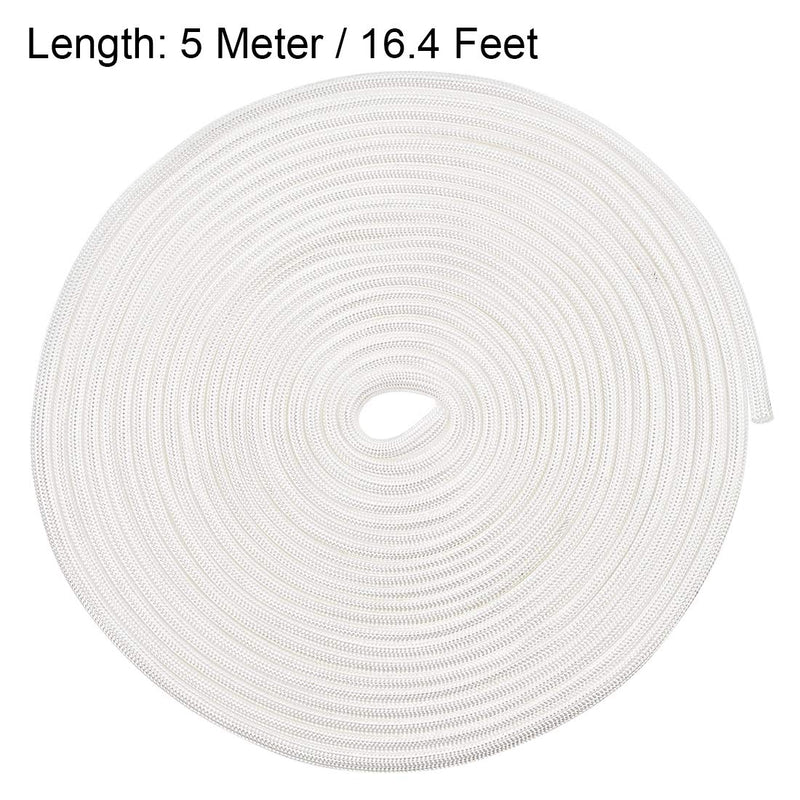  [AUSTRALIA] - uxcell Insulation Braid Sleeving, 16.4Ft-4mm High TEMP Fiberglass Sleeve White