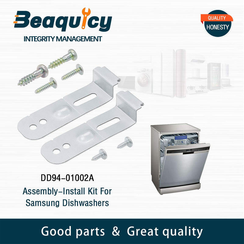  [AUSTRALIA] - Beaquicy DD94-01002A Assembly-Install Kit - Replacement for Sam-sung Dishwashers - Includes 2 Mounting Brackets and Mounting Screws - Replaces AP4450818 2077601 PS4222710