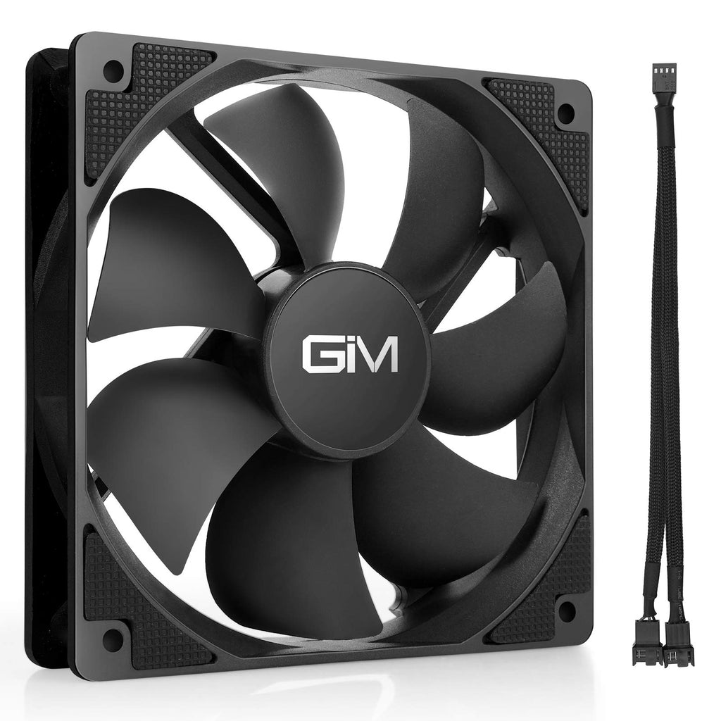  [AUSTRALIA] - GIM KB-17 PWM Case Fan 120mm High Performance Cooling Quiet Fan, 4 Pin, 200-1800 RPM Black