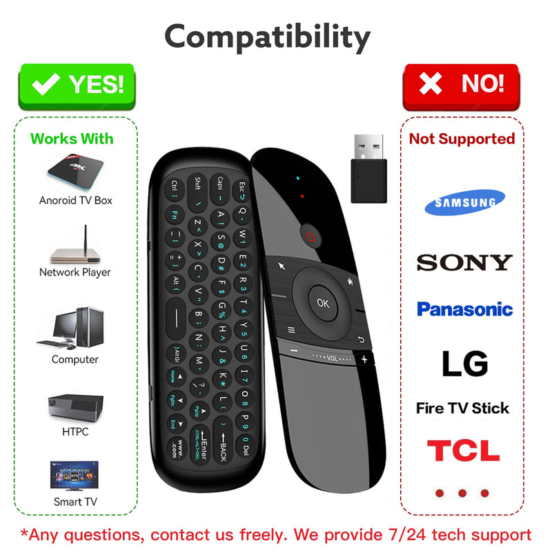  [AUSTRALIA] - WeChip W1 Remote 2.4G Wireless Keyboard Multifunctional Remote Control for Nvidia Shield/Android TV Box/PC/Projector/HTPC/All-in-one PC