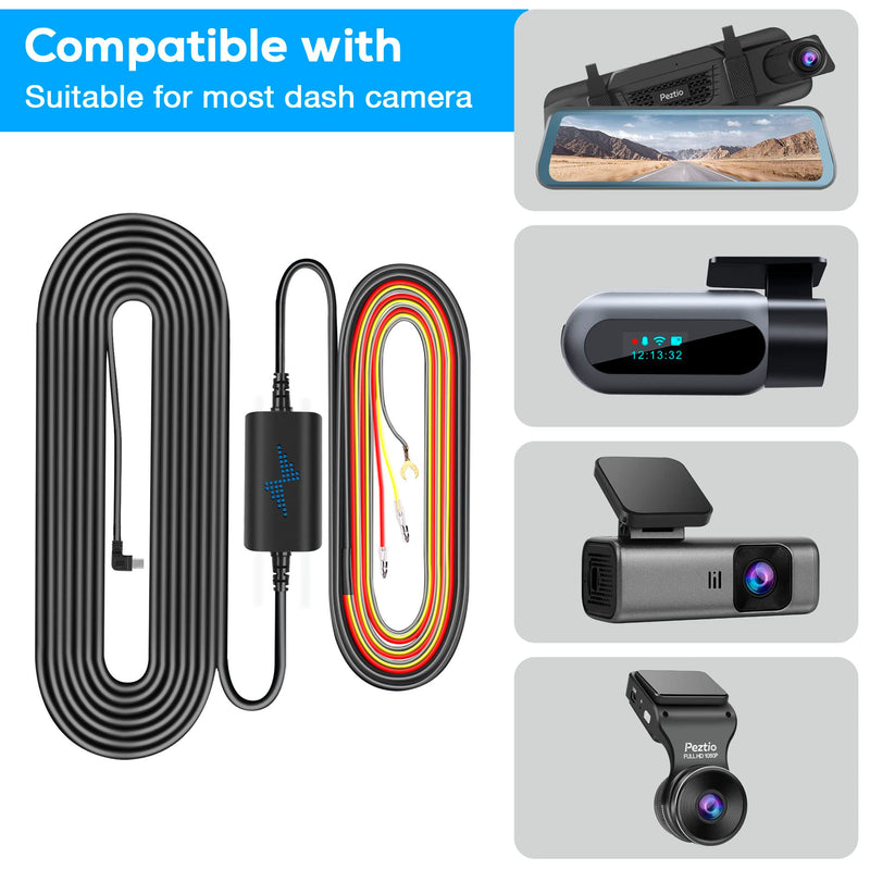  [AUSTRALIA] - Mini USB Dash Cam Hardwire Kit for Arifayz Dash Cam Q3, Hardwire Kit Fuse for Dash Camera with Fuse Taps and Installation Tools, Low Voltage Protection for Dash Cam 11.5ft