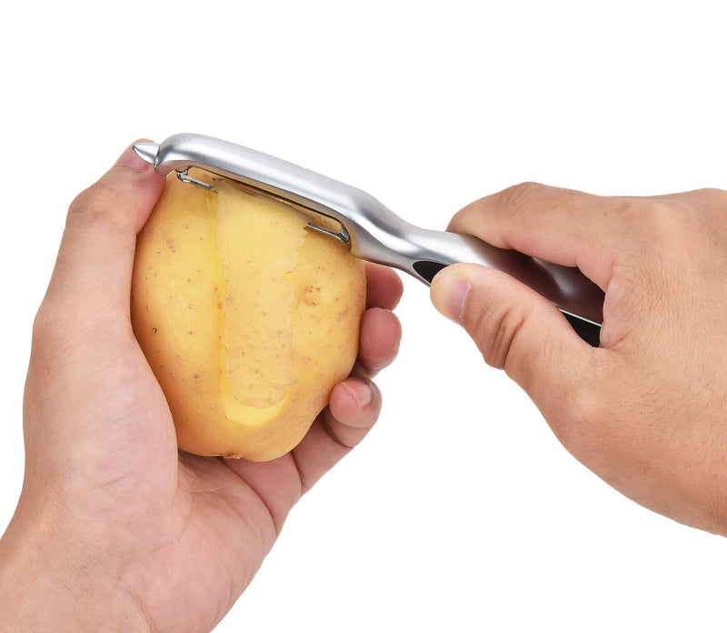  [AUSTRALIA] - SUNWUKIN Premium Swivel Zinc Alloy Potato Fruit and Vegetable Peeler for Kitchen Sliver-SW1