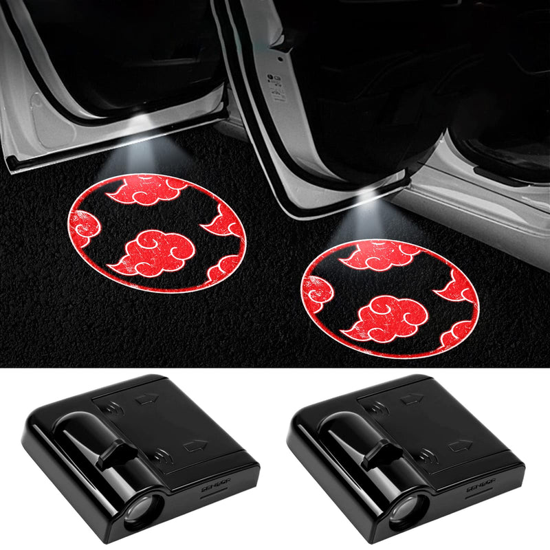  [AUSTRALIA] - Akkya Car Door Lights Logo Projector Wireless LED HD Welcome Light, Red Cloud Anime Puddle Courtesy Automotive Lamp for Audi Toyota Chevy BMW Lexus Cadillac Jeep Ford Honda Hyundai