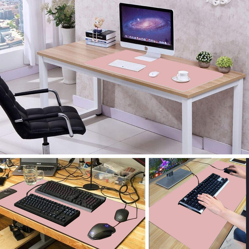 Desktop Pad Mouse Pad for Office/Home Ultra Thin Waterproof Non-Slip for Work & Game 31.5" x 15.7" Laptop Protective Desk Pad (Pink/SkyBlue£ Pink/Skyblue - LeoForward Australia