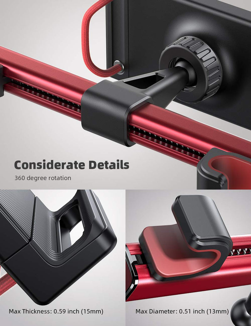  [AUSTRALIA] - Headrest Tablet Holder, Car Tablet Mount - Lamicall Headrest Stand Cradle Compatible with Devices Such as iPad Pro Air Mini, Galaxy Tabs, Other 4.7 -12.9" Cell Phones and Tablets - Red