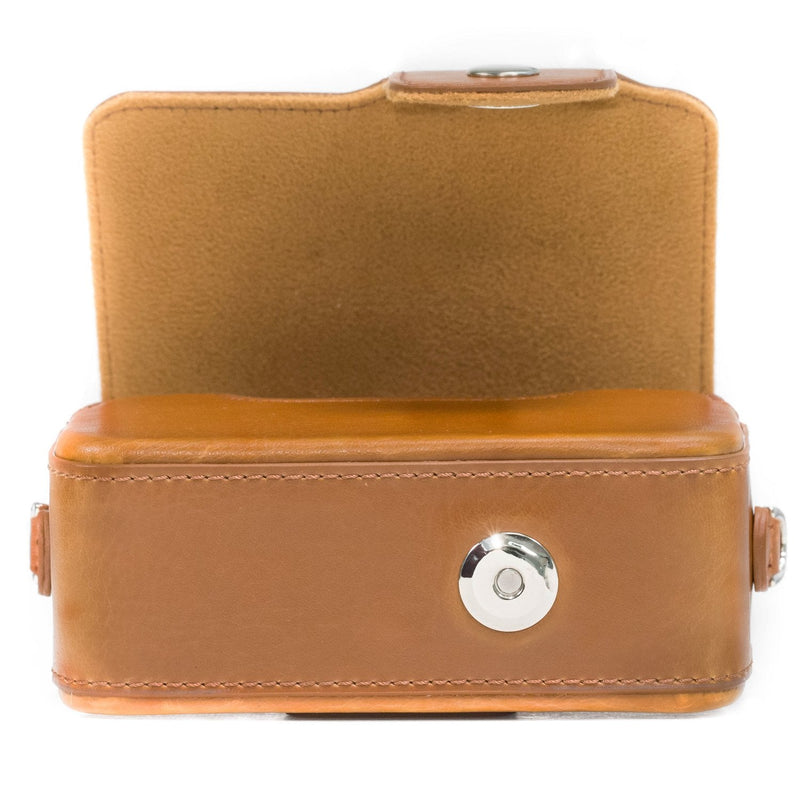  [AUSTRALIA] - MegaGear Leather Camera Case with Strap Compatible with Sony Cyber-Shot DSC-RX100 VII, DSC-RX100 VI, DSC-RX100 V, DSC-RX100 IV with 24-70mm Lens, DSC-RX100 III, DSC-RX100 II Light Brown