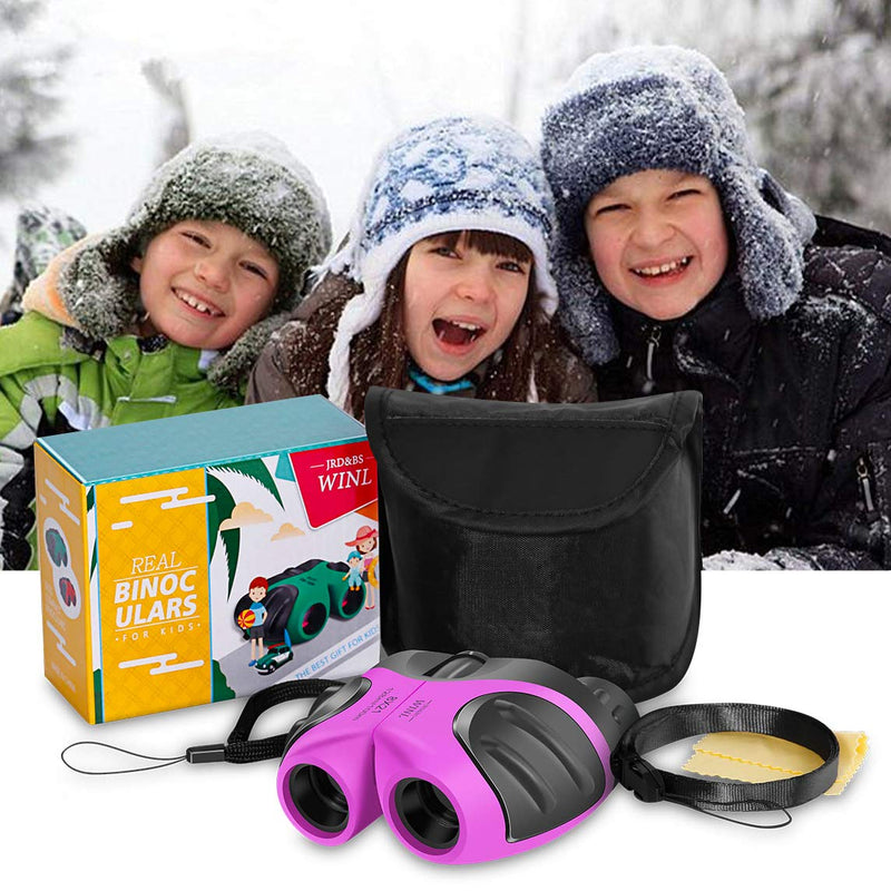  [AUSTRALIA] - mom&myaboys Binoculars for Children Toys,Small Binoculars for 4-9 Year Girls Outdoor Toys,Festival Gifts for 5-12 Year Old Girls Boys to Theater or Opera(Pink) Pink