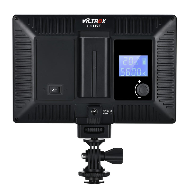  [AUSTRALIA] - VILTROX L116T 3300K-5600K LED Photography Light Kit with NP-F550 Battery, Super Thin On Camera LED Key Light Panel for Photography, Video，Live Streaming, Studio, YouTube, Tiktok