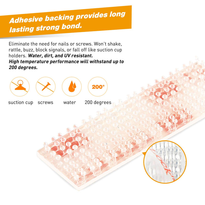  [AUSTRALIA] - GOOACC EZ Pass Mounting Kit - 2 Sets of Peel-and-Stick Strips-EZ Pass/I-Pass/SunPass Adhesive Strips with Alcohol Prep Pad