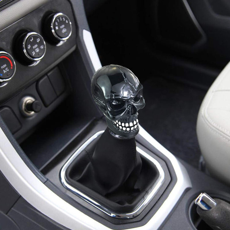  [AUSTRALIA] - Arenbel Auto Shift Knob Skull Gear Stick Shifting Lever Shifter of Cool Style fit Universal Manual Automatic Cars, Black