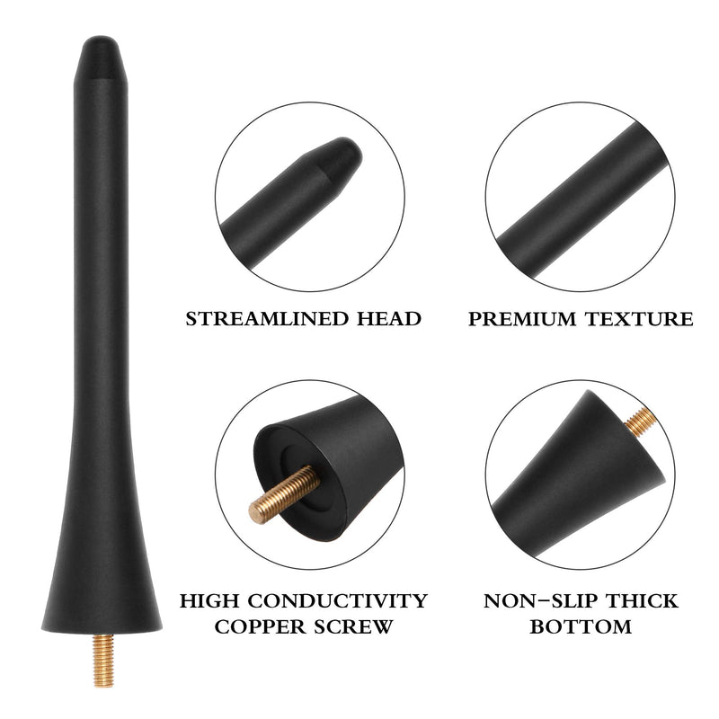  [AUSTRALIA] - KSaAuto 5 inch Antenna for 2006-2022 Mazda MX-5 Miata RF ND NC ┃ OEM NF47-66-A30A ┃ Polished High-Grade Al-Alloy AM FM Radio Antenna, High-Strength Al-Alloy with Advanced Coating 5"