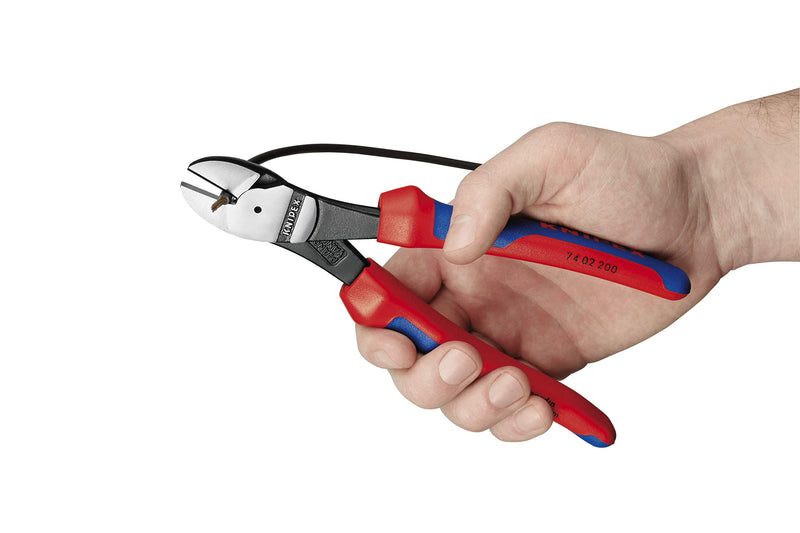  [AUSTRALIA] - KNIPEX Tools - High Leverage Diagonal Cutters, Multi-Component (7402200) 8-Inch Comfort Grip