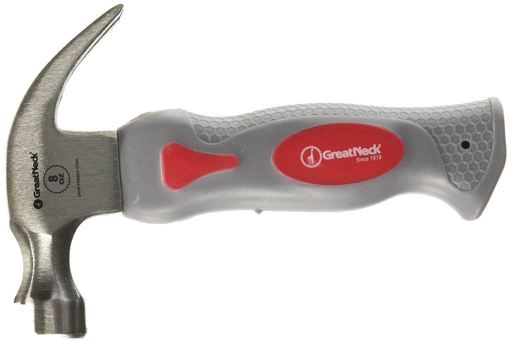 [AUSTRALIA] - GreatNeck 79001 Mini Claw Hammer 8 Oz, Mini Hammer for At-Home Repairs, Tack Hammer, Small Hammer for Picture Hanging, Crafts, and More