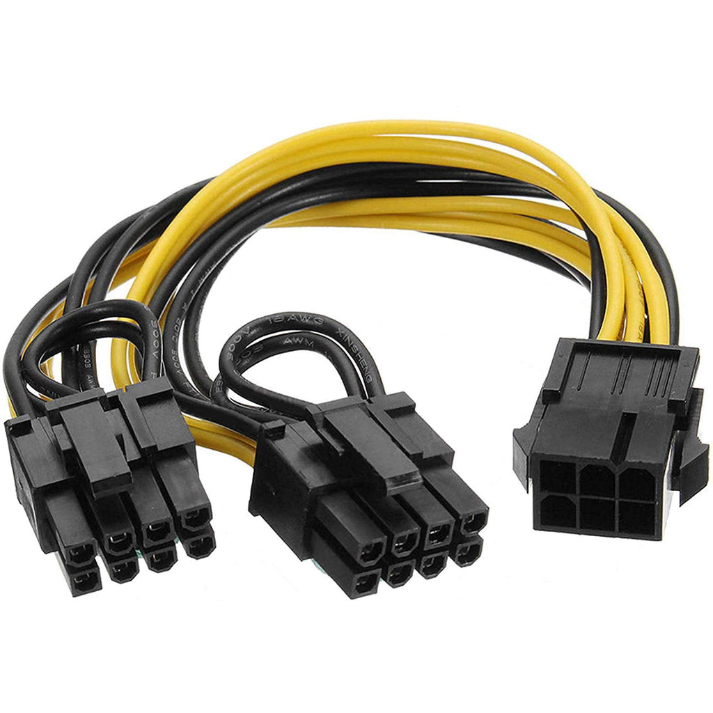  [AUSTRALIA] - 6 Pin to Dual 8 (6+2) Pin PCIe Adapter Power Cables, 6 Pin to Dual PCIe 8 Pin Graphics Card PCI Express Power Adapter GPU VGA Y-Splitter Extension Cords Mining Video Card Converter Cable (1Pack/20cm)