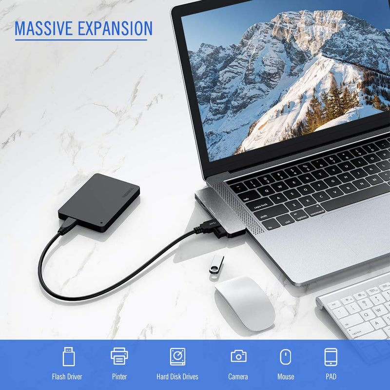 USB C Adapter for MacBook Air/Pro, USB C Hub Accessories with Thunderbolt 3 100W PD, 4K HDMI, TF/SD Card Reader, 2 x USB, Compatible with MacBook Pro 2020-2016, MacBook Air 2018-2020 - LeoForward Australia