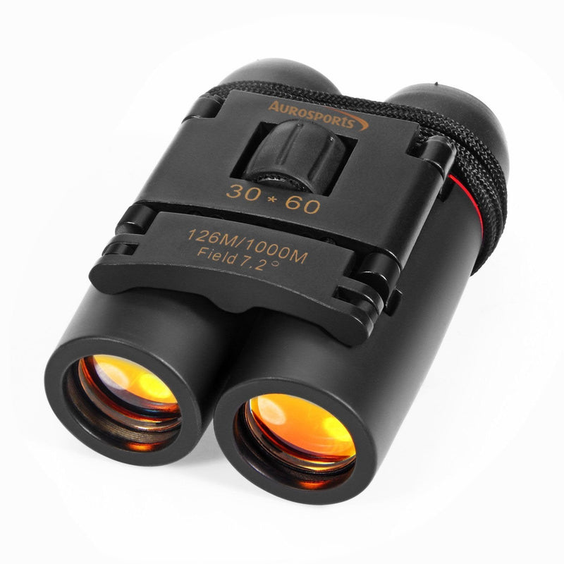  [AUSTRALIA] - Aurosports 30x60 Compact Folding Binoculars Telescope for Adults Kids Bird Watching with Low Light Night Vision for Outdoor Birding, Travelling, Sightseeing, Hunting, etc