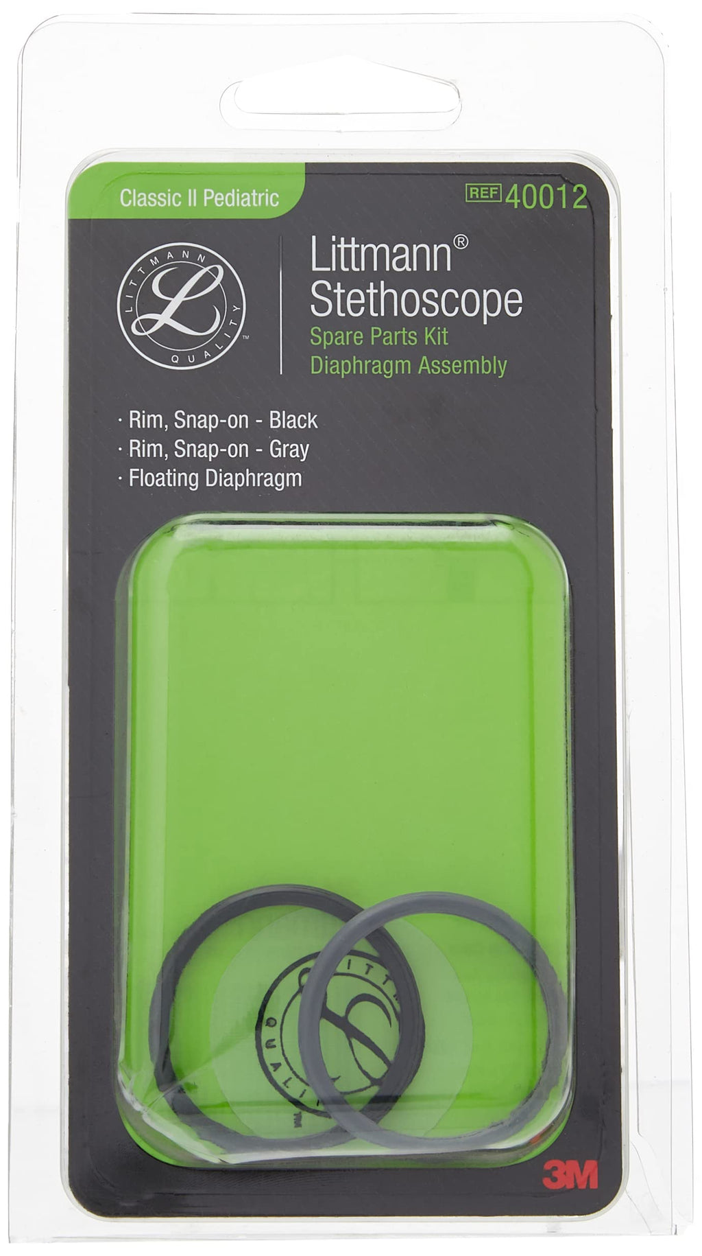  [AUSTRALIA] - 3M Littmann stethoscope spare parts set, Classic II children's membrane with rings, 40012