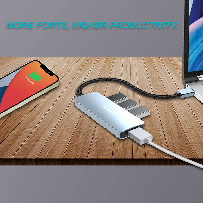 4-Port USB 3.0 Hub, Benfei Ultra-Slim USB 3.0 Hub Compatible for MacBook, Mac Pro, Mac Mini, iMac, Surface Pro, XPS, PC, Flash Drive, Mobile HDD - LeoForward Australia