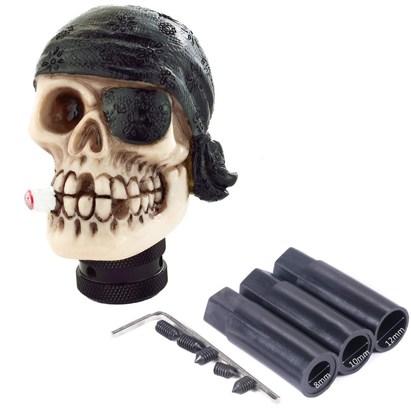  [AUSTRALIA] - Bashineng Skull Gear Stick Shift Pirate Shape Uiniversal Shifter Knob Head for Most Manual Truck SUV Cars (Black) black