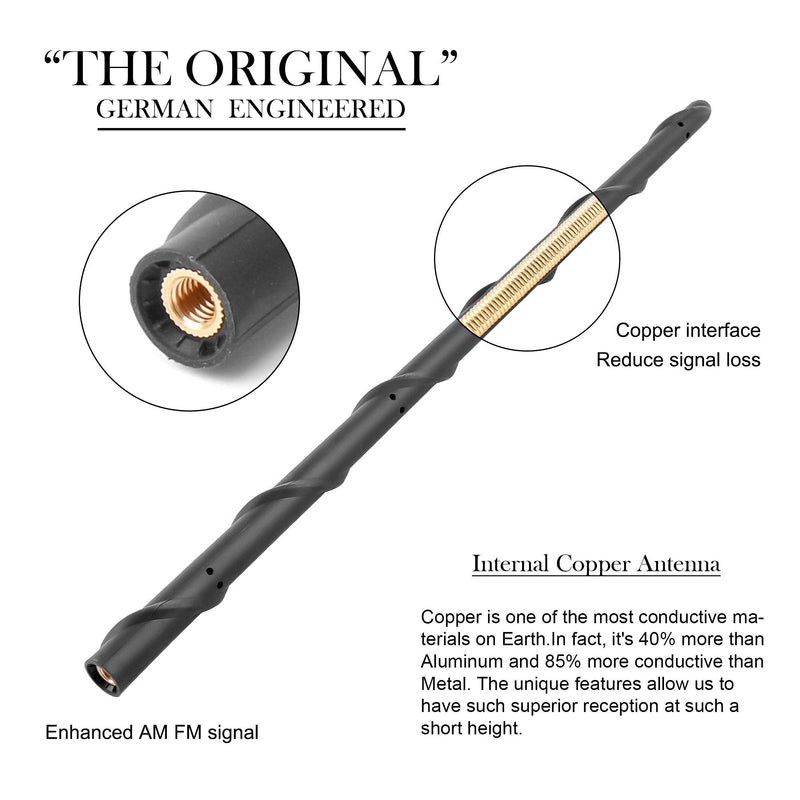  [AUSTRALIA] - KSaAuto Short Antenna for 2007-2023 Jeep Wrangler JK JL JKU JLU Accessories for Jeep Gladiator JT Accessories, 13 Inch Jeep Wrangler Gladiator Radio Antenna Replacement for FM AM Reception 13"